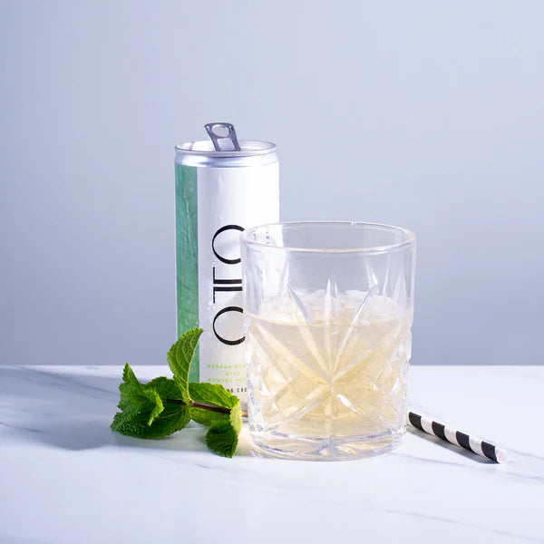 Green Tea and Mint CBD Seltzer for Mocktails